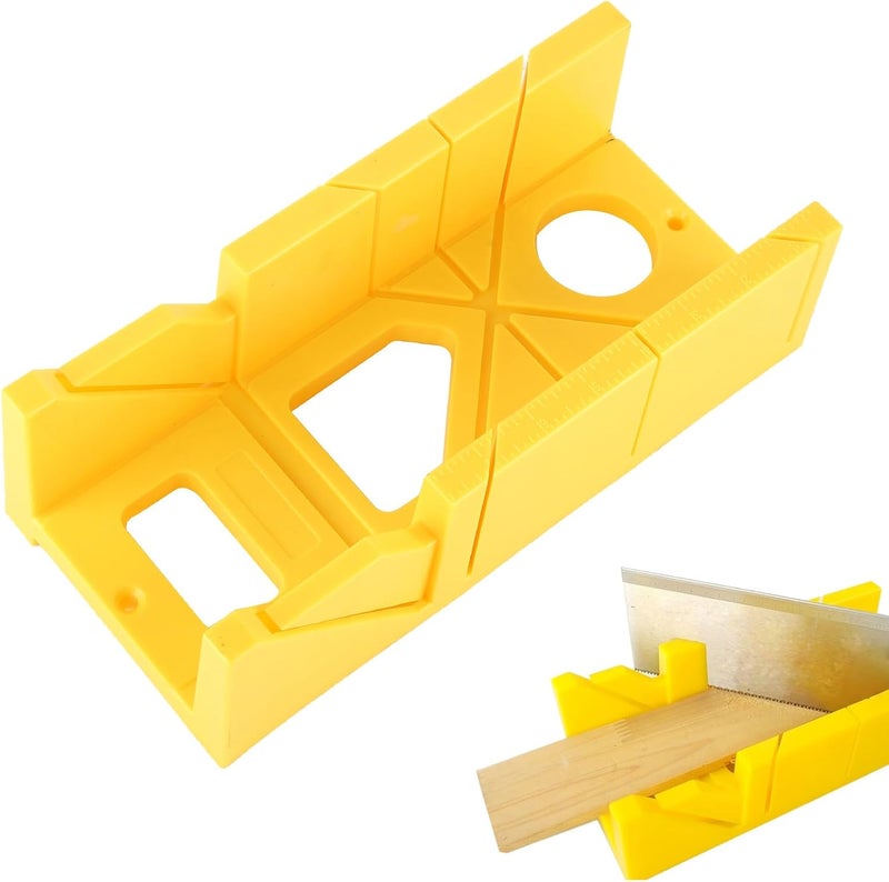 Wonglea Mitre Box 12 Inch,Miter Box with Ruler Scale, Preset Cutting Box with 45 Degree,135 Degree for Molding Trim, Durable Angle Box for Baseboard, Wainscoting,Crown Wall Frame Molding (Mitre Box) - Image 1